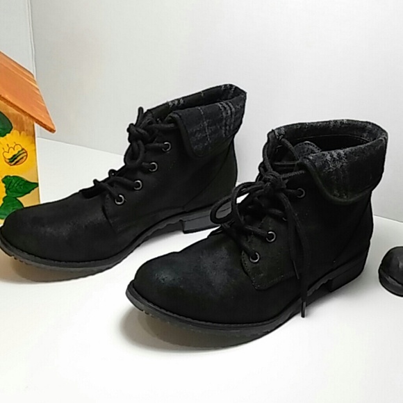 Lace Up Brown Ankle Cuff Mountain Boots sz 7.5 - Picture 3 of 8